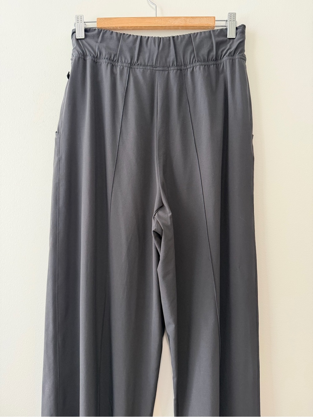 Lululemon Noir Pant Black Swift High-Rise Wide-Leg Trouser w/Tie Belt Sz 10 - Picture 6 of 16